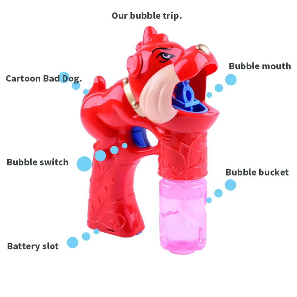 Kids Funny Cartoon Dog Bubble Blowing Machine Toys Automatic Flashing Music Children Colorful Soap Bubbles Toys Gift New sale