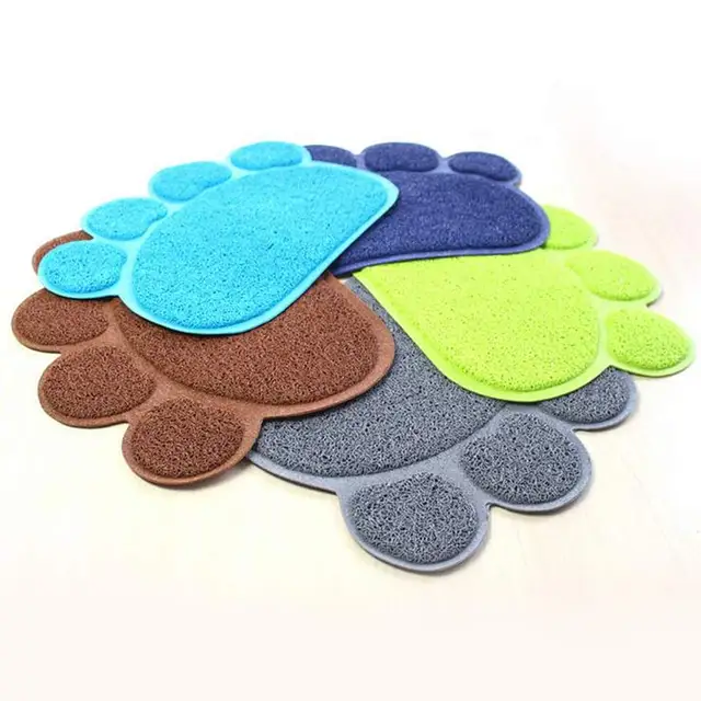PVC Pet Feeding Mat Waterproof Non-slip Puppy Bed Blanket Table Mat Easy Wipe Cleaning Colorful Household Pet Accessories
