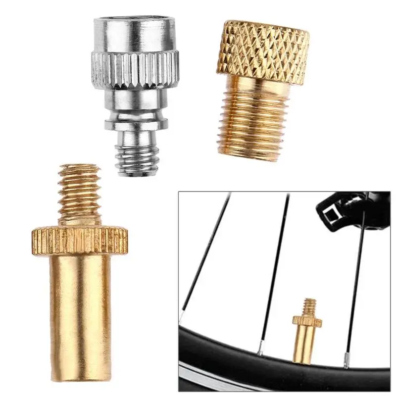 Details about   3pcs Bike Bicycle Presta to Schrader Valve Adapters Valve Extension Pump To RAS 