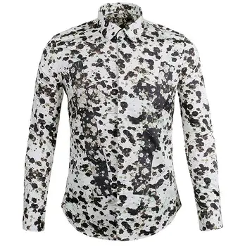 

New Arrival Men's 100% Cotton Shirt Hight Quality babysbreath Printed Fashion Slim Fit Men Leisure Shirt M L XL 2XL 3XL