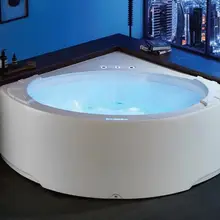 1550X1550 мм настенный корнор для серфинга джакузи пузырьковая Ванна акриловая гидромаска водопад цветные лампы треугольная Ванна NS1102W