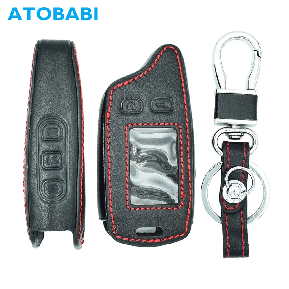 Кожаный чехол-брелок ATOBABI TW9010 для Tomahawk TW9020 TW9030 с 2-сторонней системой сигнализации