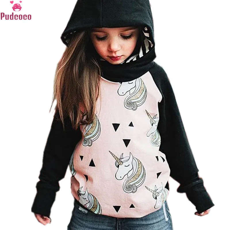 

Autumn Winter Unicorn Sweatshirt Kids Girls Hoodies Outerwear Clothes Infant Warm Girl Pullovers Sweatshirts 1-5T