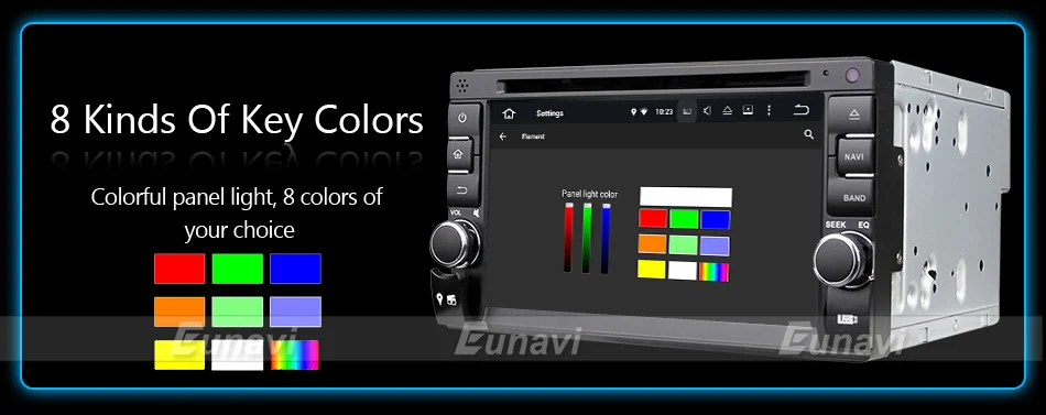 Top Eunavi Quad Core Universal 2 Din Android 9.0 Car radio dvd multimedia Player Capacitive Touch Screen Audio Stereo GPS Navigation 22