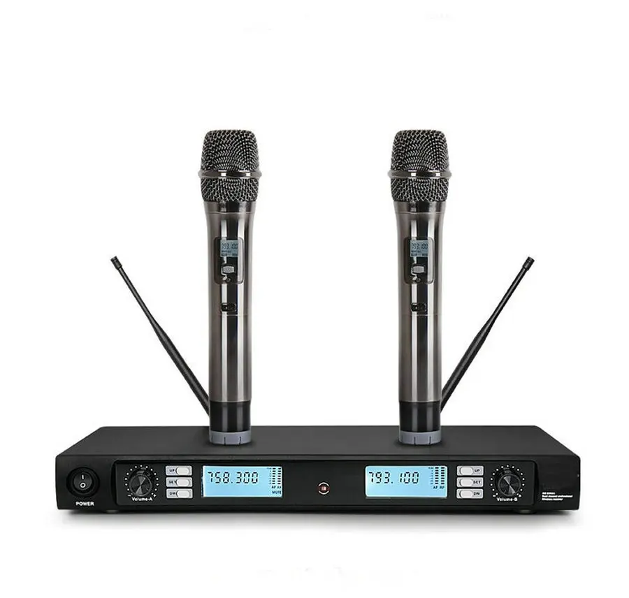 

Free shipping! Professional UHF Wireless Microphone Karaoke System with Dual Handheld Transmitter Microfone Mike Mic