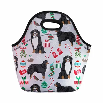 

ThiKin Thermal Lunch Bag Bernese Dog Print Picnic Bag for Women Food Storage Bag Kids Meals Sacola Thermo Case Bolsa Comida