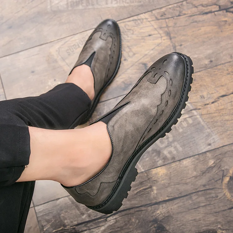 Свадебные туфли Модные мужские лоферы нарядные туфли с острым носком; лакированные кожаные туфли-оксфорды H302