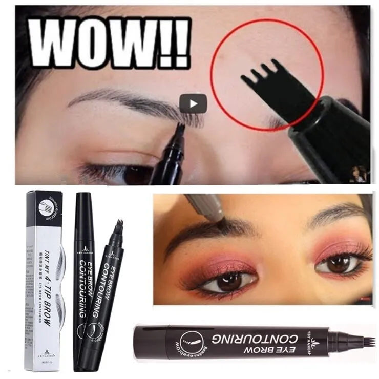 

Women Makeup Brushes Tattoo Eyebrow Fine Sketch Waterproof Lock Color Shaper Makeup Tool Eyebrow Long Lasting Eyebrow Pencil