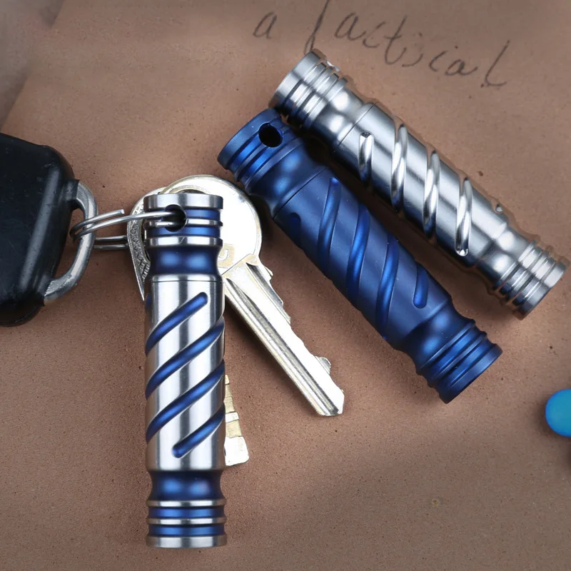 Pure titanium alloy waterproof warehouse high-end portable small pills box mini sealed cans outdoor EDC storage medicine bottle