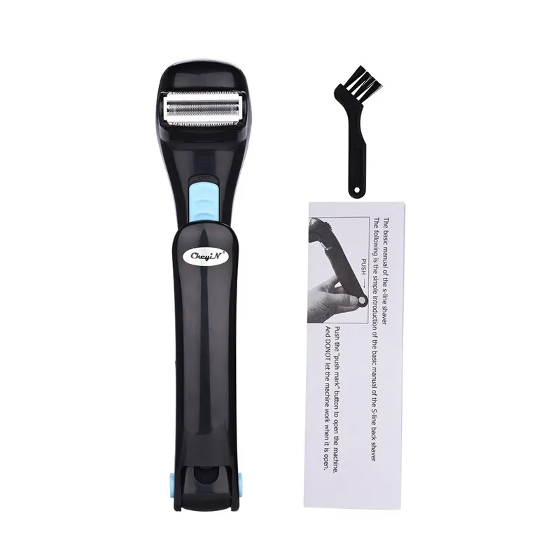Extra Wide Blade Foldable Electric Back Hair Shaver Battery Operated