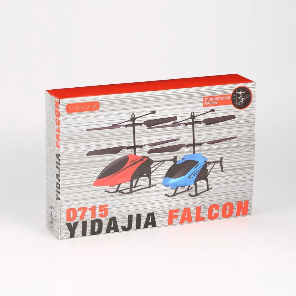 D715 RC Flying Mini Infrared Induction RC Helicopter Drone Remote Control Aircraft with LED Flashing light for Kids Toys Gift