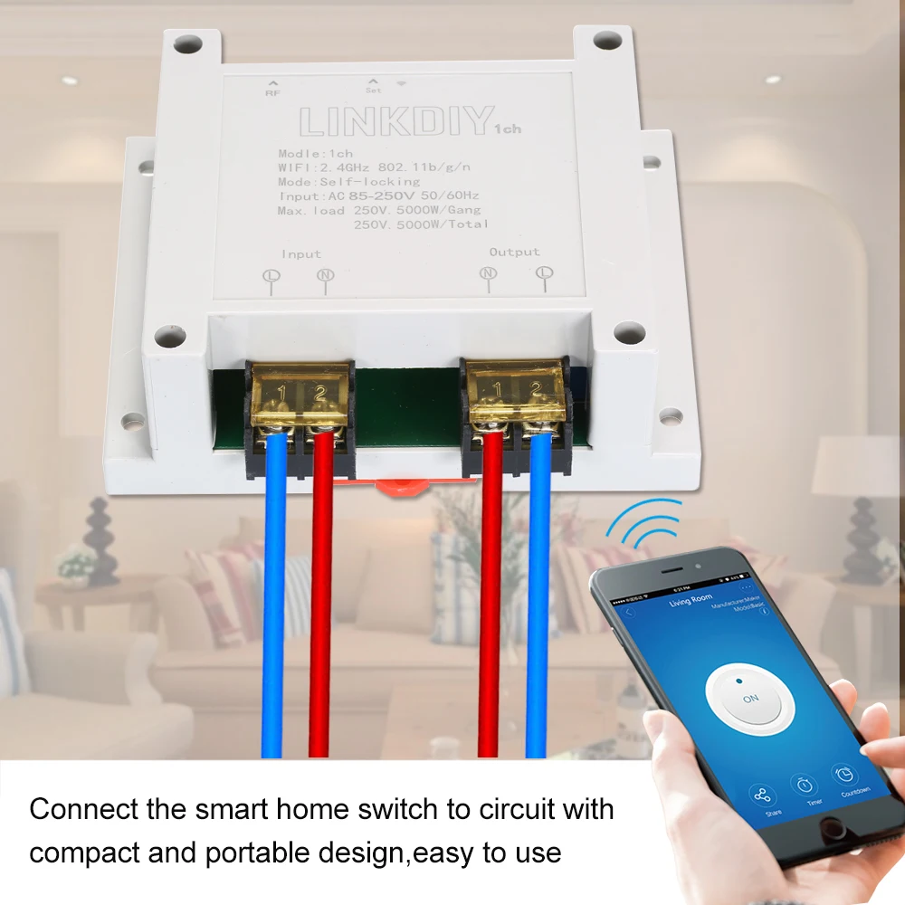 EWeLink умный Wifi переключатель универсальный модуль 1CH AC85-250V беспроводной переключатель таймер телефон приложение дистанционное управление Умный дом Голосовое управление