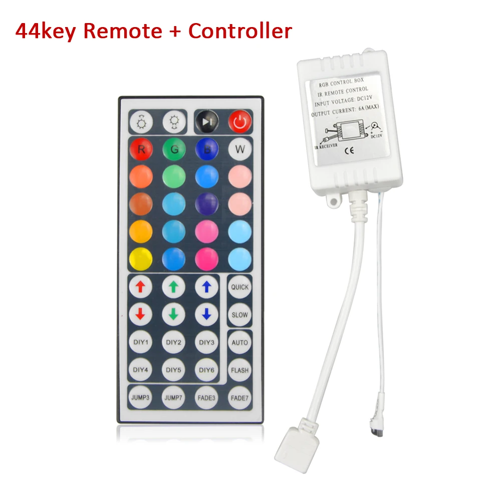 1 шт. 24key/44 key DC12V RGB светодиодный ИК пульт дистанционного управления 3A/5A адаптер питания для SMD 5050 3528 Светодиодная лента светильник аксессуары