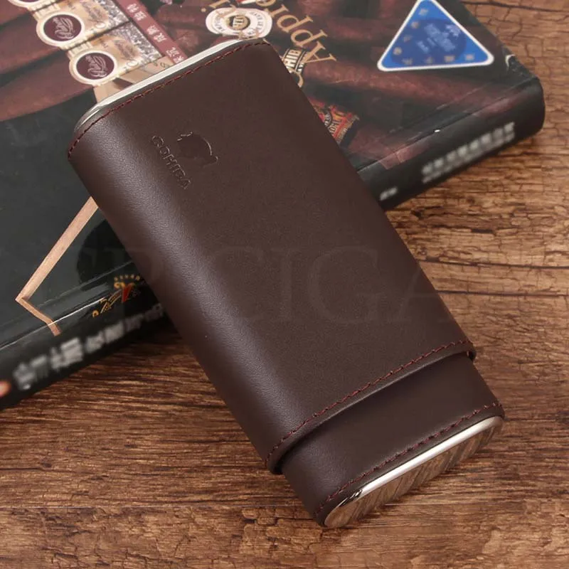 COHIBA Портативный чехол для сигар из кедрового дерева дорожная коробка хьюмидора