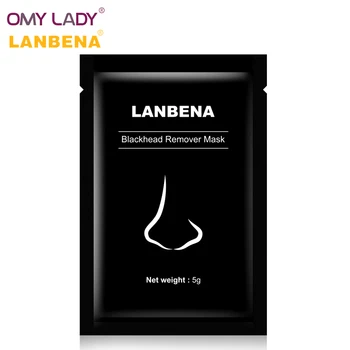 

OMY LADY LANBENA 5pcs bamboo charcoal blackhead remover deep pores cleaning peeling off black mask ance treatment black mask