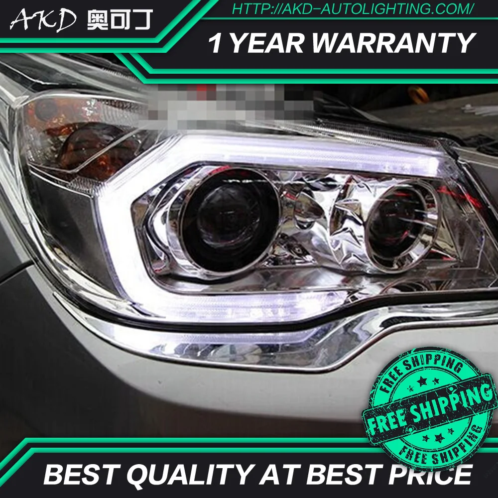 

AKD tuning cars Headlight For Subaru Forester 2013 Headlights LED DRL Running lights Bi-Xenon Beam Fog lights angel eyes Auto