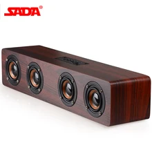 SADA 2017 Retro Wood Wireless Bluetooth Speaker Portable Speaker MP3 Computer Speakers Box 3D Loudspeakers USB Charging enceinte