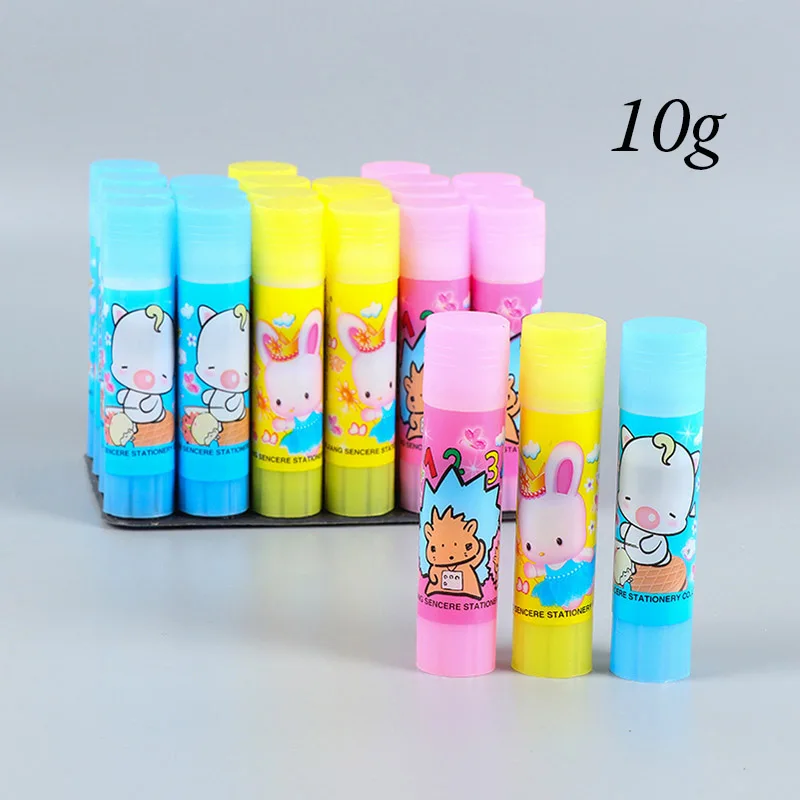 

10g Small Size Cute Kawaii Cartoon Plastic Strong Adhesive Solid Glue Stick For Paper File Office School Supplies Stationery