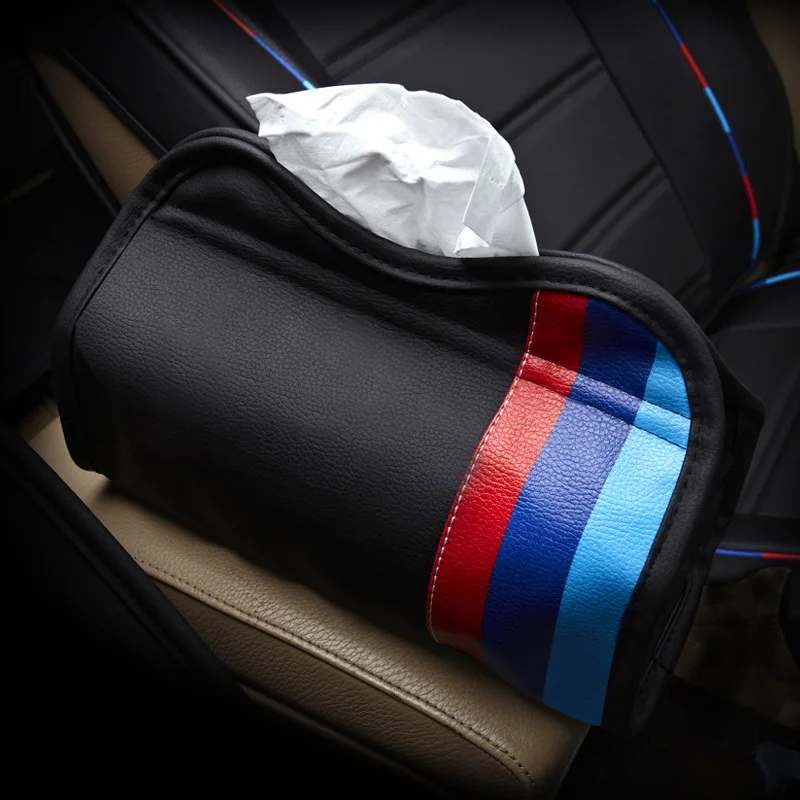 

Car Styling Leather Car Tissue Box Holder Container For BMW E46 E39 E90 E60 E36 E34 E30 F10 F20 F30 X1 Universal Tissue Boxes