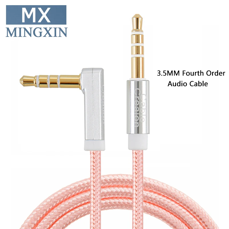 

Right Angle Degrees 3.5 mm TRRS Auxiliary Audio Cable 90 4-Wire Auxiliary Stereo Cable (Microphone Compatible)