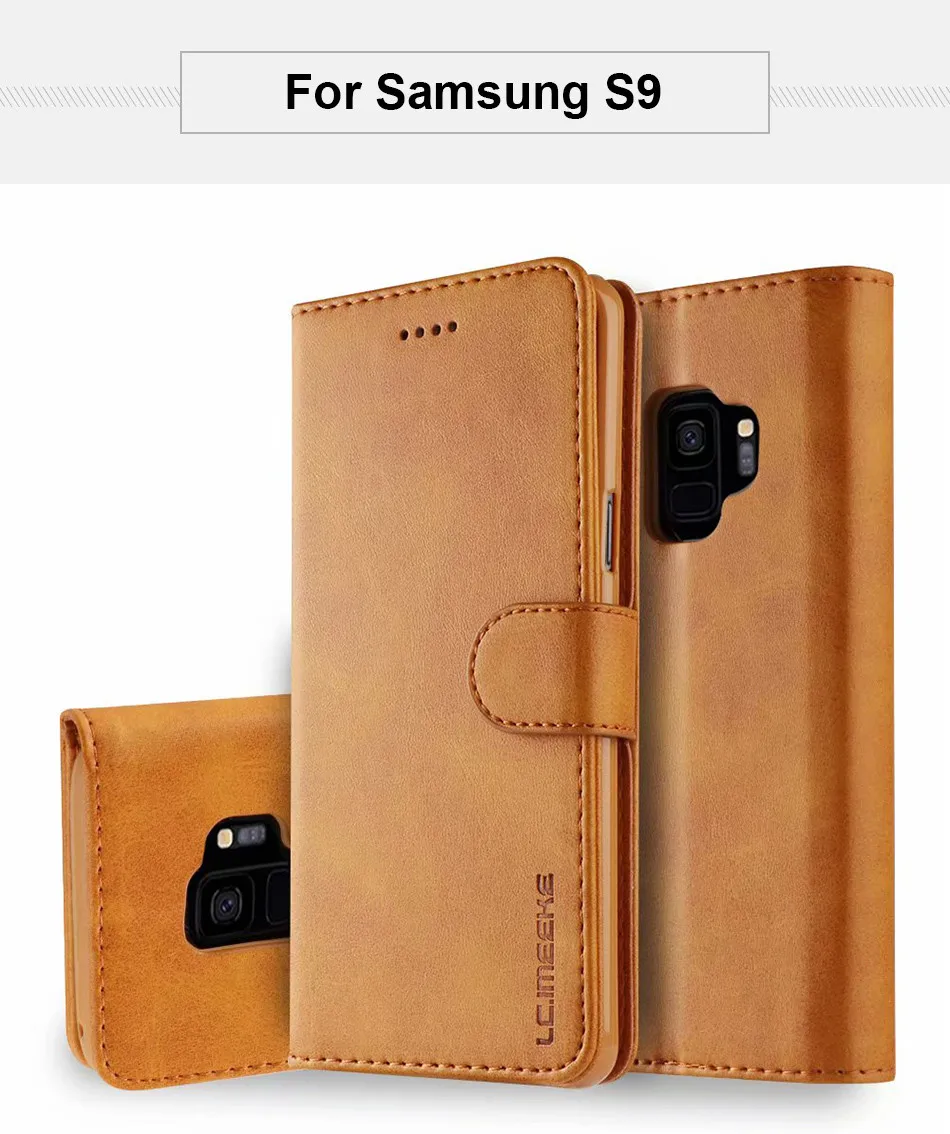Чехол для samsung Galaxy S9, кожаный Винтажный чехол для телефона, чехол для samsung S9 Plus, чехол-книжка на магните, чехол-кошелек на S9 Plus, чехол-книжка