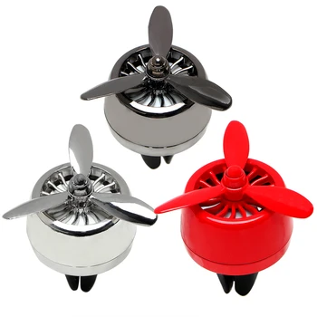 

LEEPEE Air Force 3 Propeller Shape LED Light Air Freshener Solid Fragrance Perfumes Diffuser Car Ornaments Outlet Vent Clip
