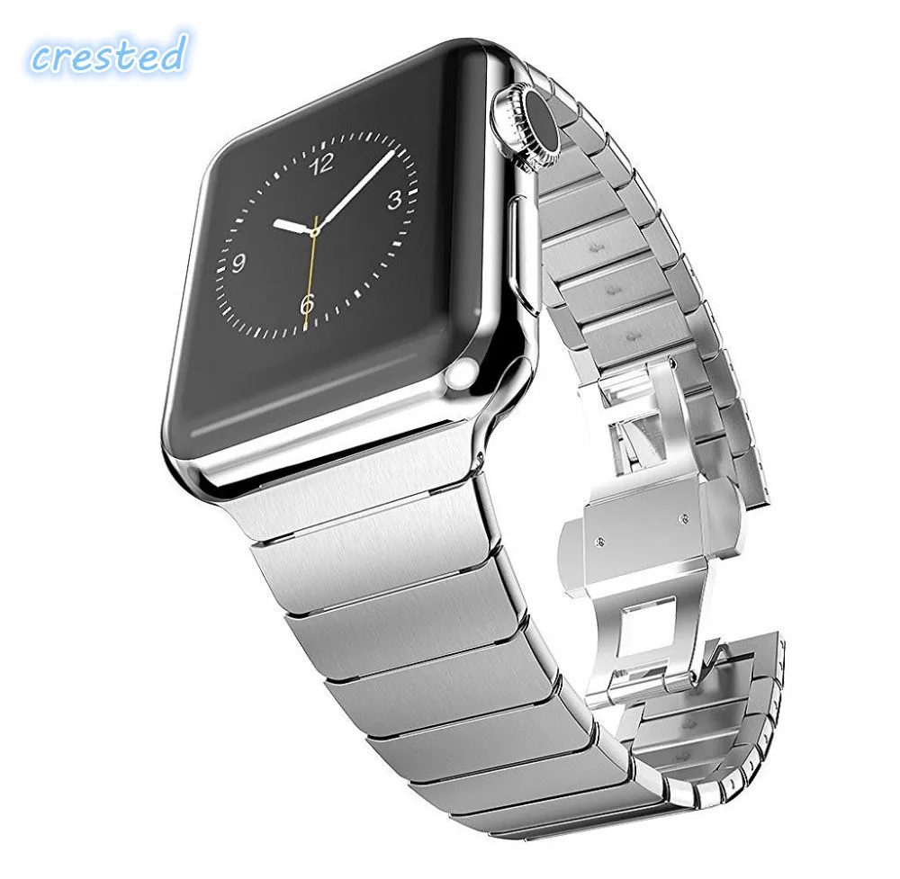 

CRESTED watchband For Apple watch band 4 42mm 38mm 44mm/40mm iwatch band serie 4 3 2 1 Link bracelet stainless steel wrist belt