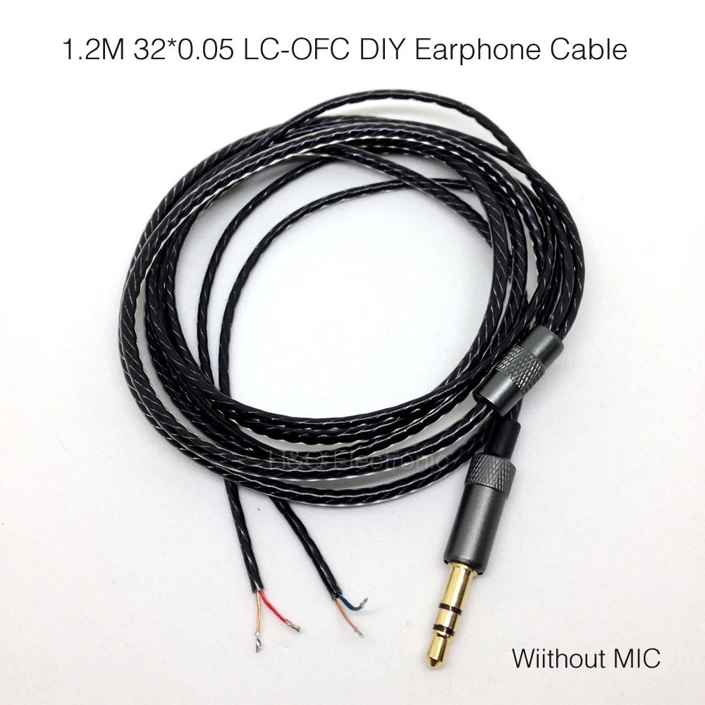 Buy 1.2M 4*32 core LC OFC DIY Earphone Cable Replace
