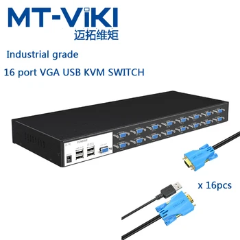 

16 port VGA Switch KVM switch control 16 PCs with KVM cables MT-1601VK