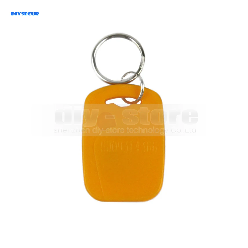 

DIYSECUR 10pcs/lot For ID Reader Use 125Khz Rfid Proximity ID Card Keyfobs Electronic key Yellow Brand New