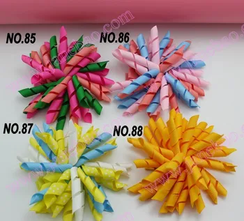 

free shipping 160pcs 3.5'' korker hair clips (SEW ONES) to mix color korker hair bow solid ribbon hair bows clips