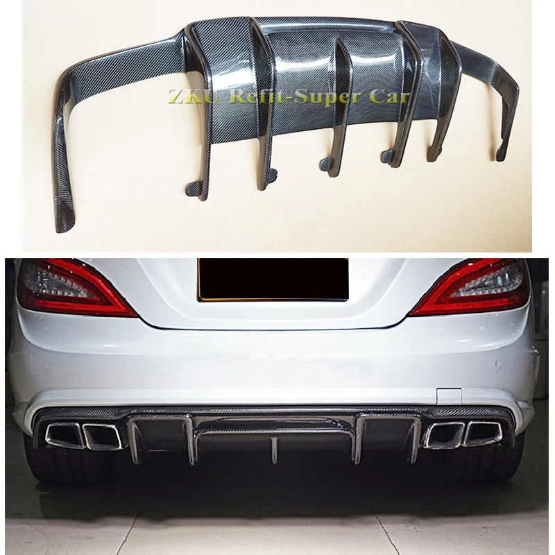 Renntech Style Carbon Fiber Rear Diffuser Spoiler for Benz CLS Class