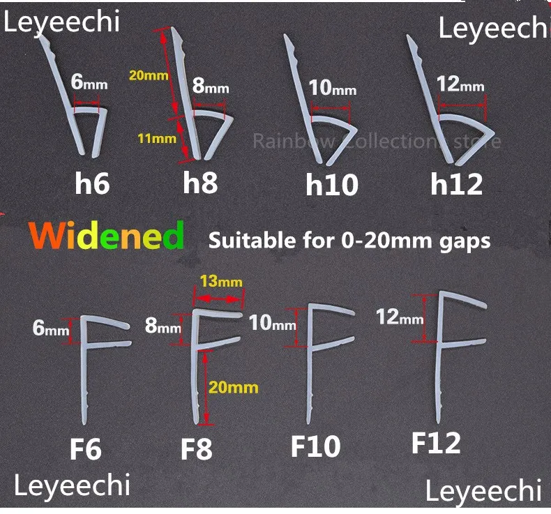 2 м/лот Расширенный F/h форма из силиконовой резины дверь душевой кабины стеклянное уплотнение для окна прокладка уплотнитель для 6/8/10/12 мм стекло