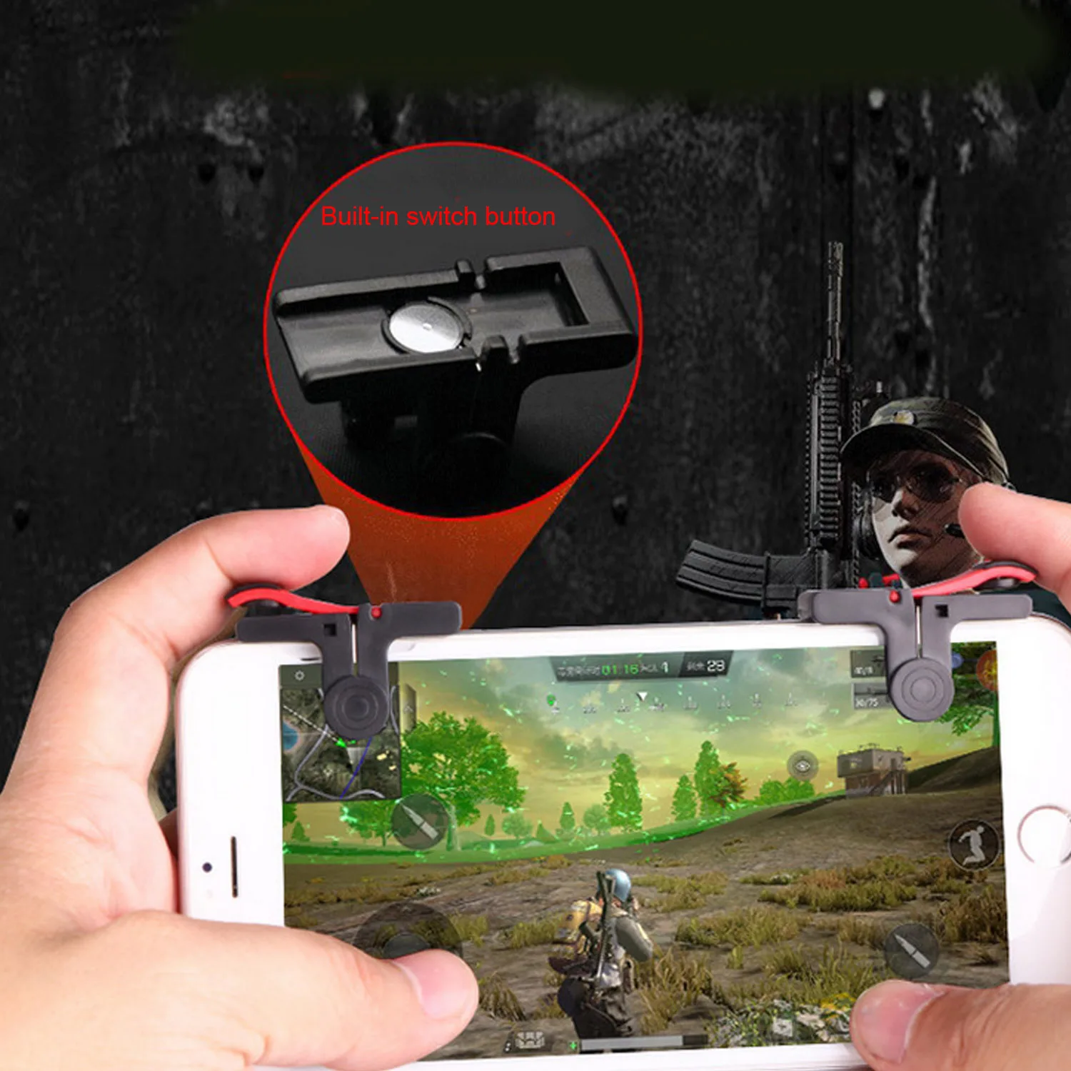 Bevigac Аксессуары для мобильных игр 2 шт игровой курок рукоятка геймпад PUBG Fortnite