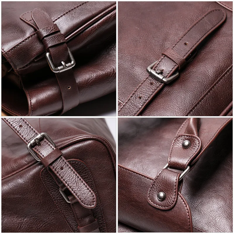 Nesitu высокое качество коричневый кофе Винтаж Натуральная кожа 14 ''15,6'' ноутбук для женщин и мужчин рюкзаки из воловьей кожи мужские дорожные сумки M9036