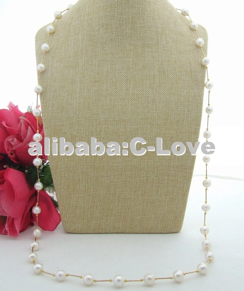 

44'' 11mm Keshi Pearl Necklace