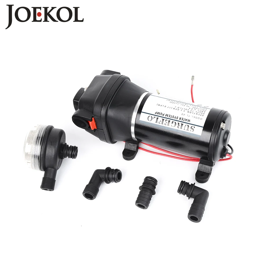 

FL-100 DC 12V/24V Water Pumps Self-priming Diaphragm Pump 100PSI Flush Pump for Yacht/Automotive 60m lift