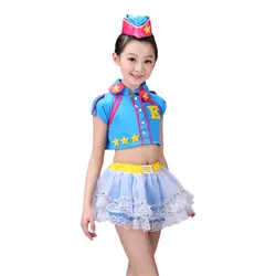 Современные дети джаз танцевальные костюмы для девочек salsa сценические костюмы для детей этап одежда танцевальная одежда для девочек дети