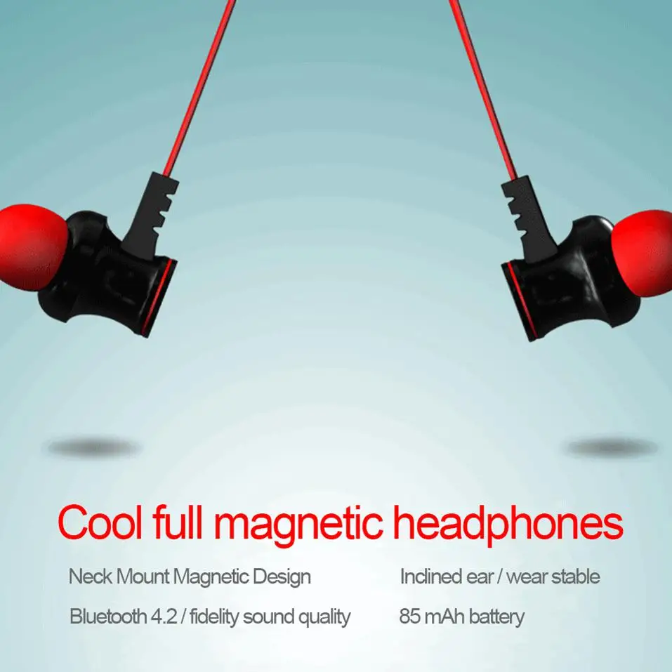 Icoque Wireless Bluetooth Earphone Metal Magnetic Hifi Stereo Headphones with Mic for Phone Xiaomi Sony iPhone In-ear earphones  (7)
