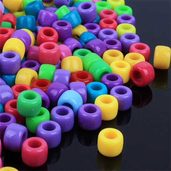 

6x9mm Multi color Mixed 5A Acrylic Spacer beads Children Kid Handmade Crafts 100pcs