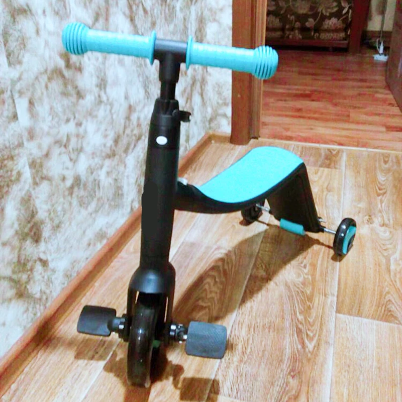 

3 in 1 Kids Kick Scooter Kickboard+ Tricycle + Balance bike Child Ride On Toy Boy Girl Scooter Adjustable Toddler Birthday Gift