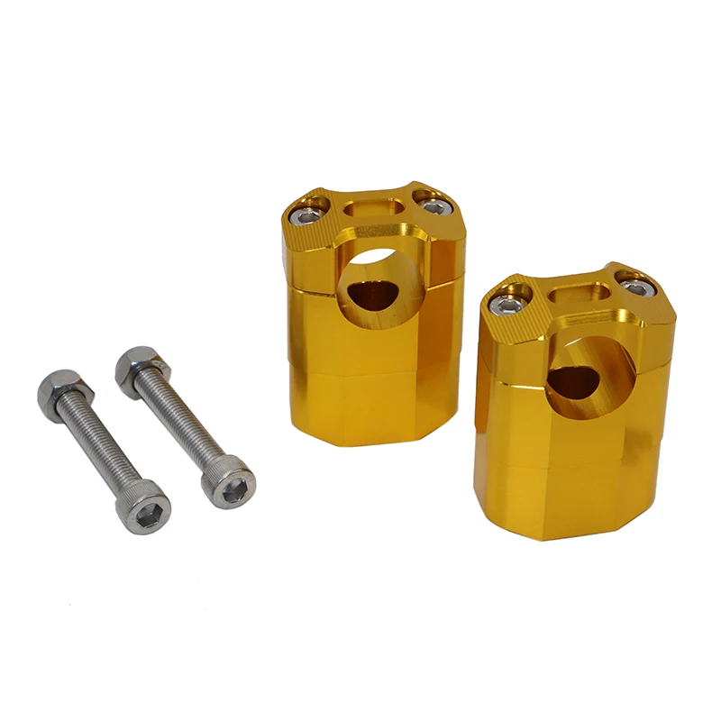 Gold Universal CNC Aluminum 49mm Higher Motorcycle Handlebar Risers Bar