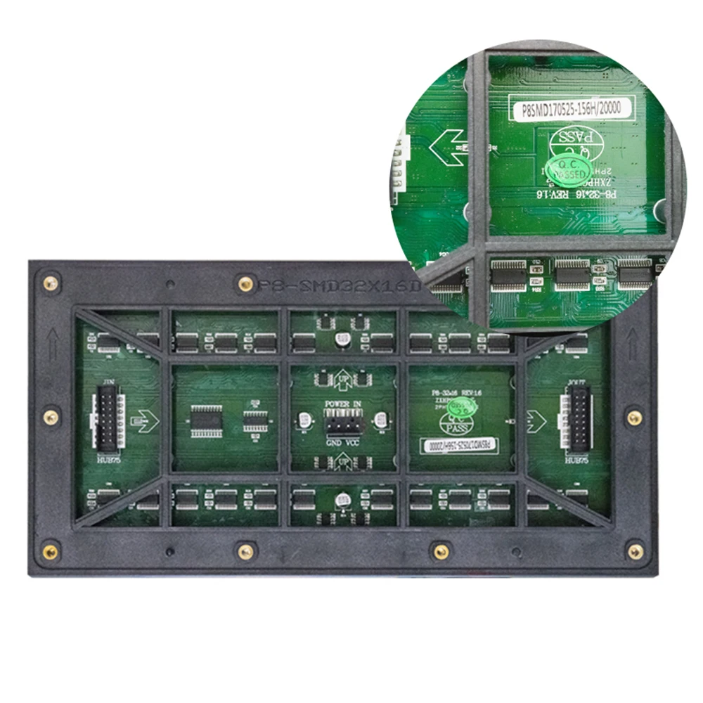 P8 открытый полноцветный светодиодный модуль, RGB светодиодный модуль дисплея, SMD3535 наружный светодиодный модуль, 1/4 сканирования, 256*128 мм, 32*16 точек
