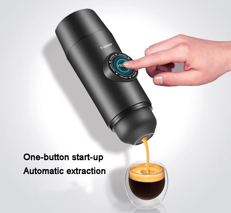 Портативный Электрический Кофе Mechine мини Nespresso кофеварка встроенный аккумулятор горячий/холодный Извлечение порошок и капсулы Открытый путешествия