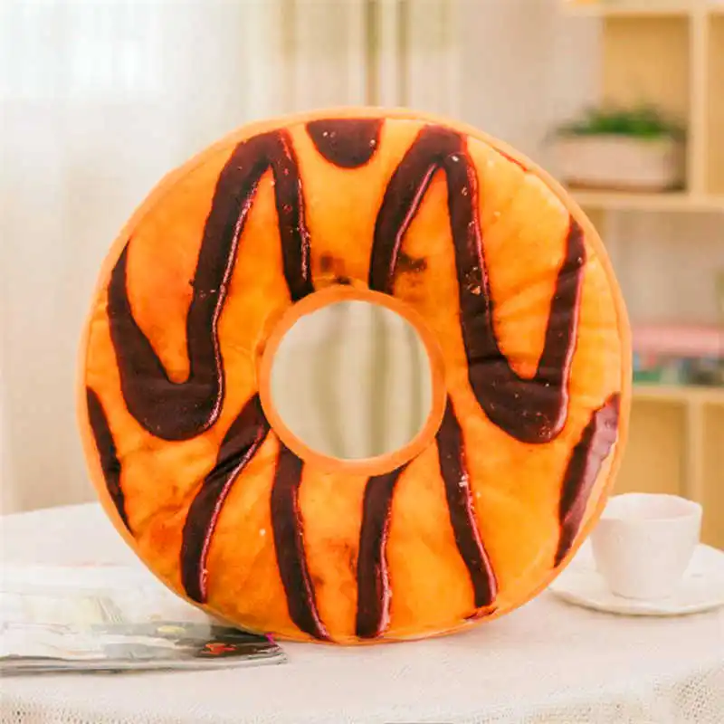 Soft Plush Pillow Stuffed Seat Pad Sweet Donut Foods Cushion Cover Case Toys High quality Plush stuffed with PP cotton #3o10#f (6)