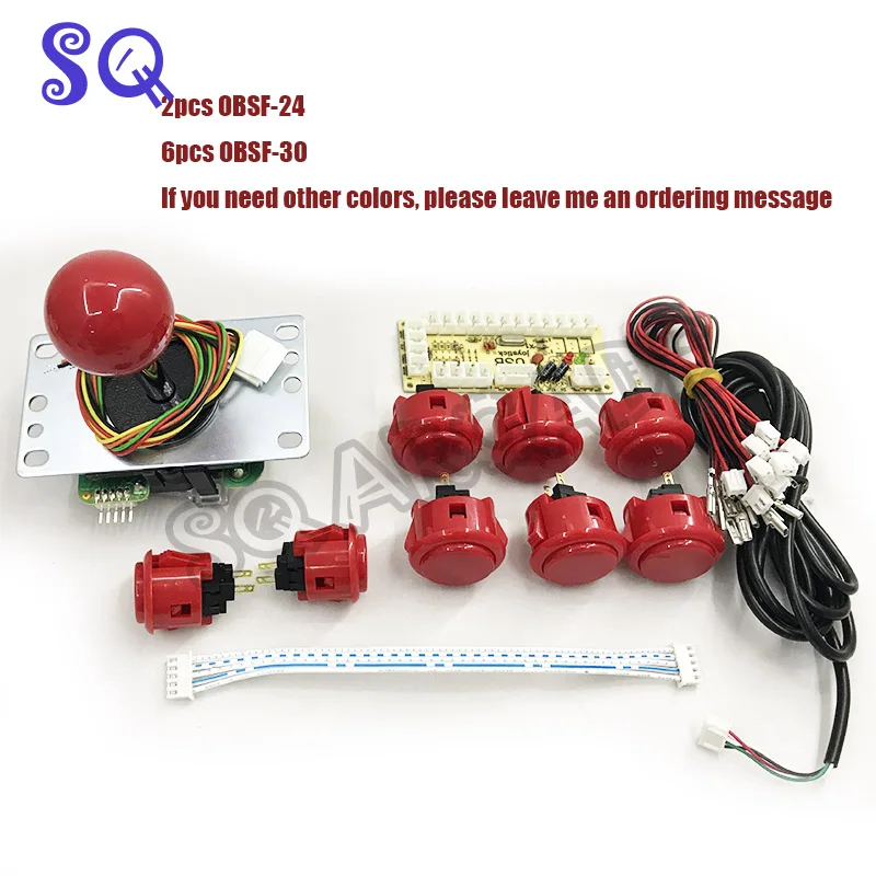 

1pc JLF-TP-8YT 6pcs OBSF-30 2pcs OBSF-24 Sanwa Push Button for Arcade Game Machine-game machine parts
