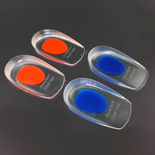 Массажер для ног силиконовый Гелеобразные напяточники чашка ноги стельки с подпятником чашки стельки с массажным эффектом вставки боли в спине, высокая подушечка, Protetor de Calcanhar