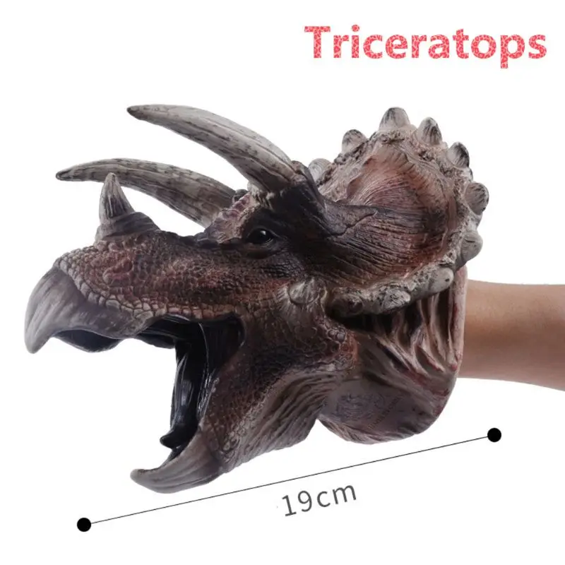 Динозавр животное мягкая рука кукла Резиновая Реалистичная Юрского периода Динозавр игрушки акула кукла мальчик игрушка Дети - Цвет: 2