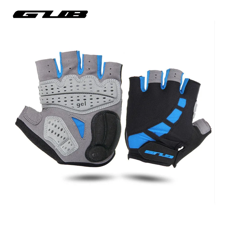 GUB летние велосипедные перчатки с полупальцами, гелевые дышащие перчатки для спортзала, mtb, горная дорога, велосипедные перчатки, спортивные перчатки guantes ciclismo - Цвет: blue