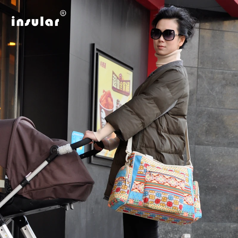 

Baby Diaper Bag Suits For Mom Adjustable Baby Bottle Holder Mother Mummy Stroller Maternity Nappy Bags Sets